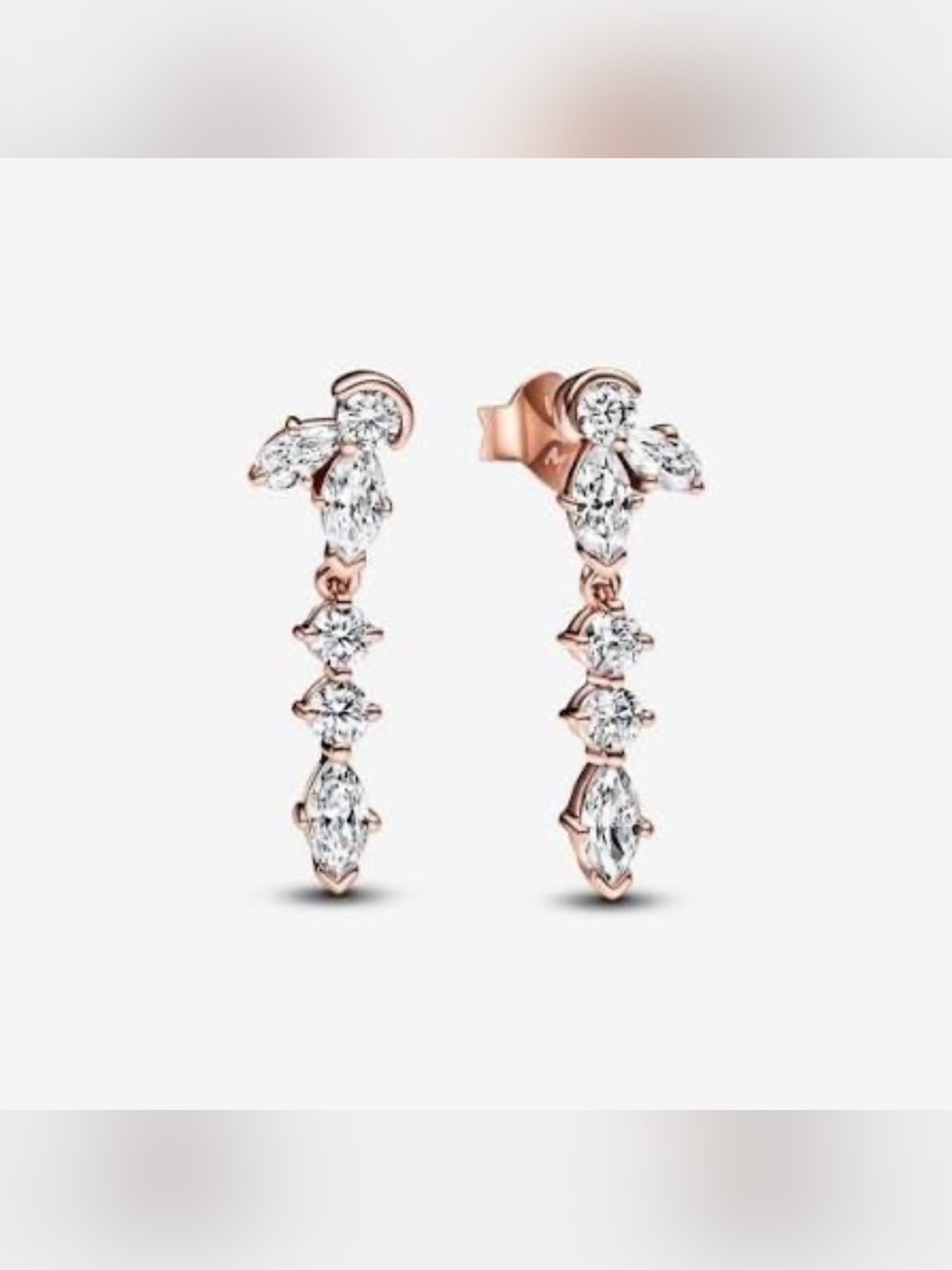 Pandora Rose Gold Herbarium Cluster Single Stud Earring